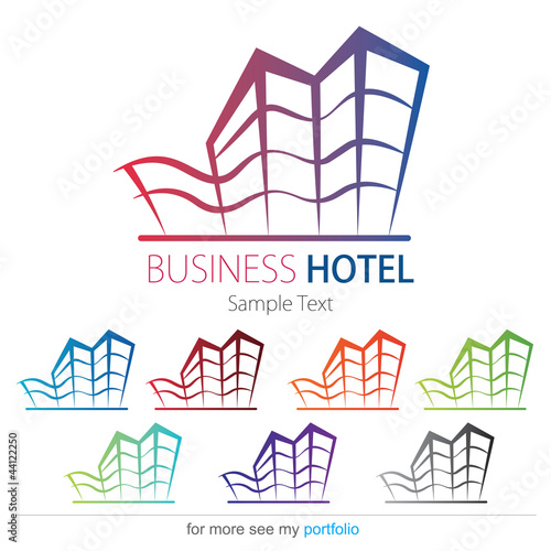 Logo Design Hotel on Photo  Company  Business  Logo Design  Vector  Hotel  Resort  Building