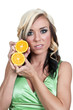 Woman Holding Orange Slices