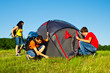 Setting a tent