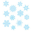 Set Eiskristall Schneeflocke Weihnachten Winter