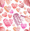 Heart seamless background