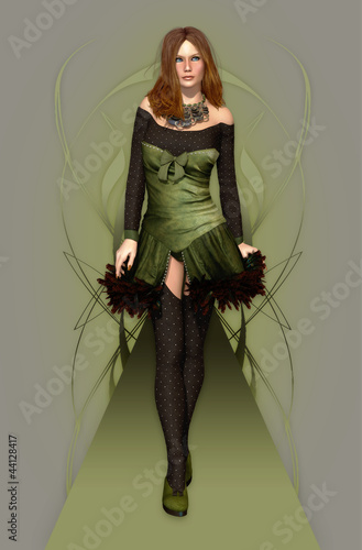 Illustration: Fashion Model green Fashion Model green