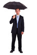 Business man with umbrella