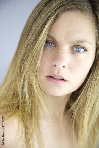 Photo: Portrait of beautiful blond girl Portrait of beautiful blond girl
