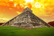 Photo: Amazing sky over Kukulkan pyramid in Chichen Itza, Mexico Amazing sky over Kukulkan pyramid in Chichen Itza, Mexico
