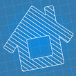 Vector: Blueprint house Blueprint house