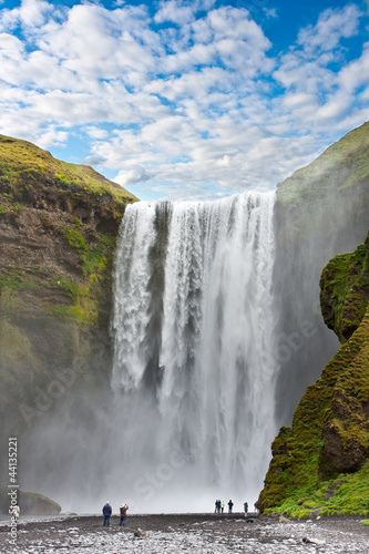 Photo: waterfall green iceland waterfall green iceland