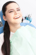 Smiley patient is eager to treat her teeth