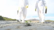 Eco concept: ecology professionalschecking a new plan