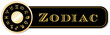 Zodiac Banner, 12 astrology sun signs, gold horoscope mandala
