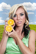 Woman Holding Orange Slices