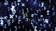 Hebrew characters flying/floating in 3D space.Animation