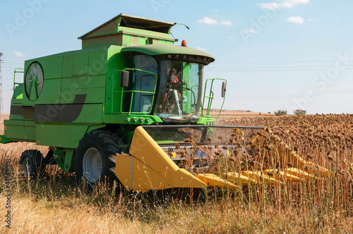Photo: Agricultural machinery, work in the field. Agricultural machinery, work in the field.