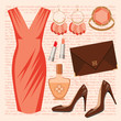 Fashion set with a dress