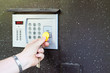 Photo: Close-up of uses intercom Close-up of uses intercom