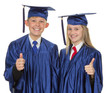 Thumbs up child graduate