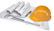 Helmet and tools for construction drawings