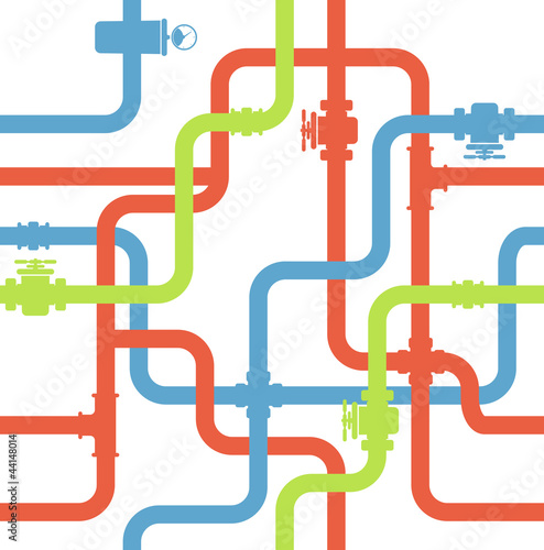 Vector: Seamless background of water pipeline Seamless background of water pipeline