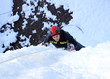 Ice climbing.
