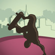 Vector: Skateboarder silhouette illustration. Skateboarder silhouette illustration.
