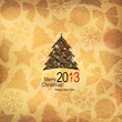 Christmas & New Year. Vector greeting card