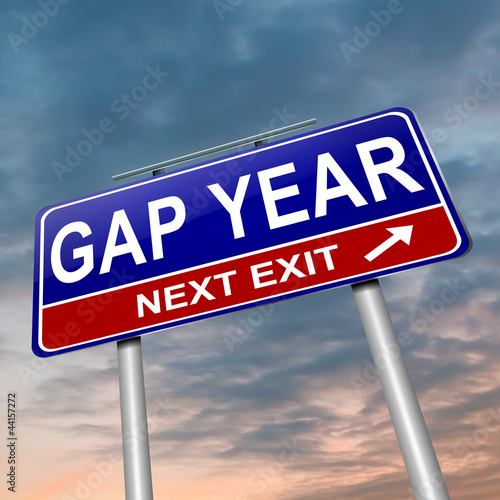 Illustration: Gap year concept. Gap year concept.