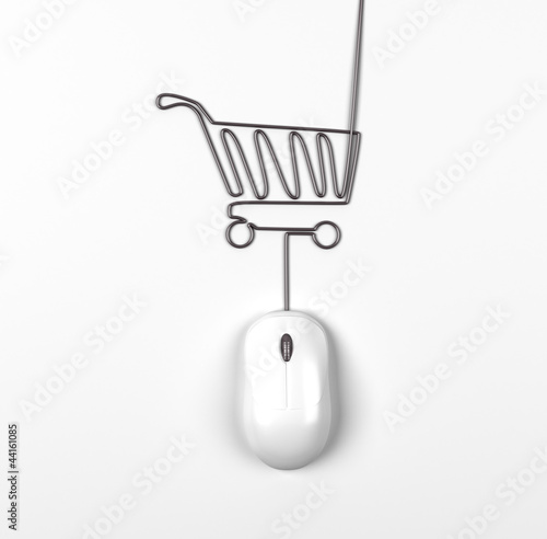 Illustration: mouse and trolley mouse and trolley