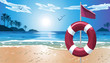 Lifebuoy on the beach