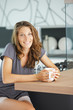 Beautiful woman with cup