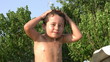 Video: Little boy washing Little boy washing