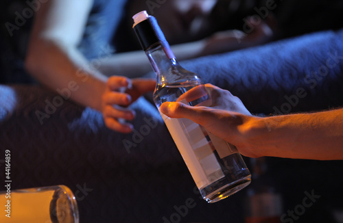 Photo: Teen alcohol addiction concept Teen alcohol addiction concept