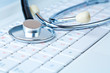 Stethoscope on a modern keyboard