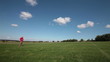 Man launches into the sky RC glider, assembly series landings