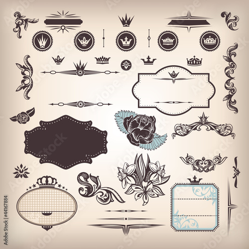 Vector: set of design elements set of design elements