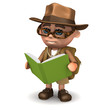 3d Explorer reads a good book