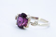 Ring with garnet