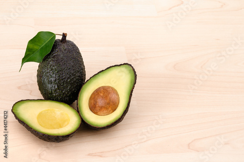 Photo: Ripe Organic Avocado with copy space Ripe Organic Avocado with copy space