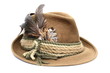 hunting hat over white