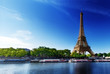 Seine in Paris with Eiffel tower