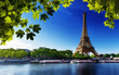 Seine in Paris with Eiffel tower