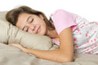adolescente dort sourire