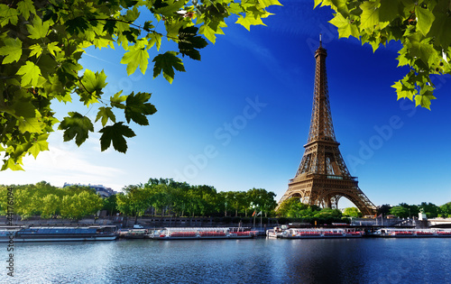 Photo: Seine in Paris with Eiffel tower Seine in Paris with Eiffel tower