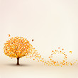 Herbstbaum Vektor Hintergrund