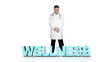 Video: Doctor looking over wellness words Doctor looking over wellness words