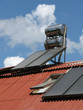 Solar heater on the roof