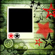 Illustration: background with instant frame and graffity elements background with instant frame and graffity elements