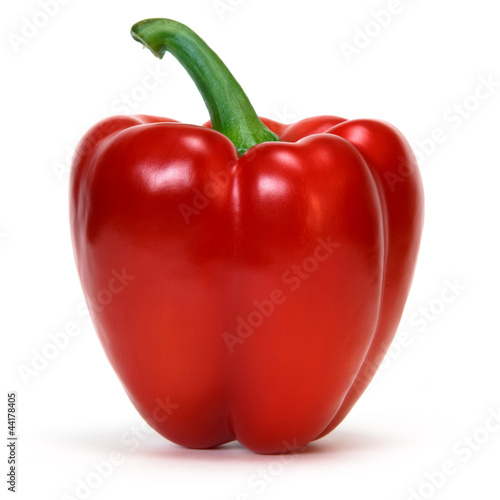Photo: red pepper over white background red pepper over white background