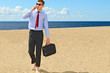 bisnesmen on the beach