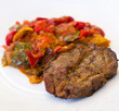 Schweinesteak mit Mix-Gemüse,Paprika,Tomaten- gegrillt