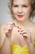 Photo: woman making up manicure woman making up manicure